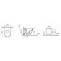 Vitra Integra Round унитаз подвесной безободковый (сидение 110-003-019)