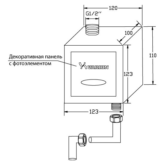 Купить Varion Кран оптоэлектронный встроенный 6V для писсуара в магазине 1stСантехника от производителя Varion