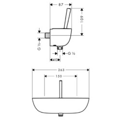 HANSGROHE PuraVida смеситель для душа, хром/белый