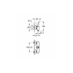 GROHE Eurodisk Joystick смеситель для душа, хром