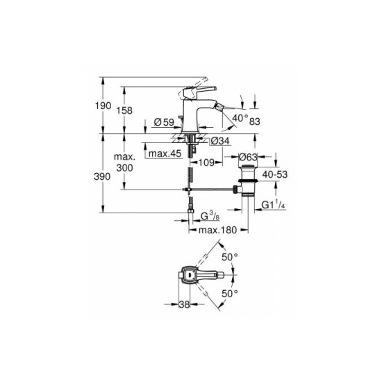 Купить GROHE Grandera cмеситель для биде, хром/золото в магазине 1stСантехника от производителя Grohe