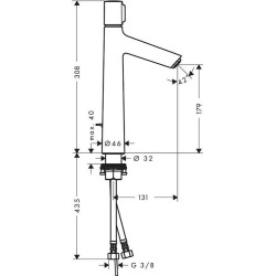 HANSGROHE Talis Select S смеситель для раковины высокий 190, хром