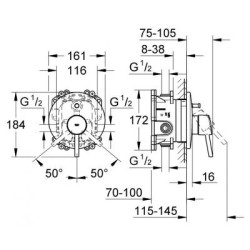 GROHE Atrio встраиваемый смеситель для ванны наружная часть (для 35501000)