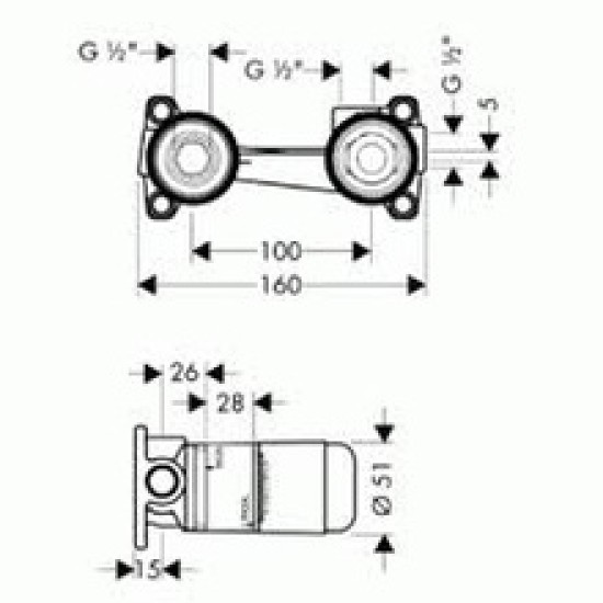 Купить HG AXOR встраиваемая часть для смесителя из стены в магазине 1stСантехника от производителя Hansgrohe