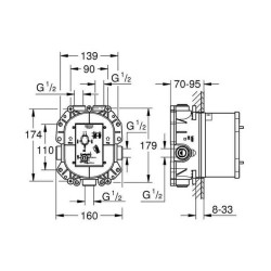 GROHE Rapido T  встраиваемый термостат универсальный для ванны/душа