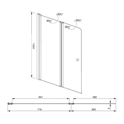 Aquanet Alfa 4 Шторка для ванны 122/140 мм., хром