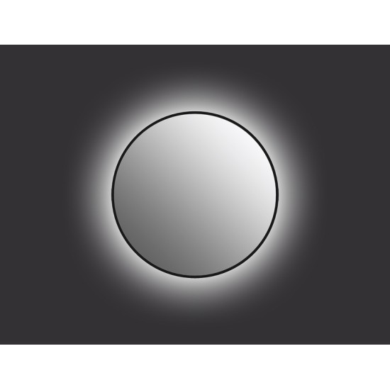 Купить Cersanit Eclipse smart Зеркало 80 см. с подсветкой в черной рамке, круг в магазине 1stСантехника от производителя Cersanit