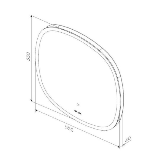 Купить AM.PM Зеркало 55 см. с контурной LED-подсветкой и ИК-сенсором, круг в магазине 1stСантехника от производителя AM.PM