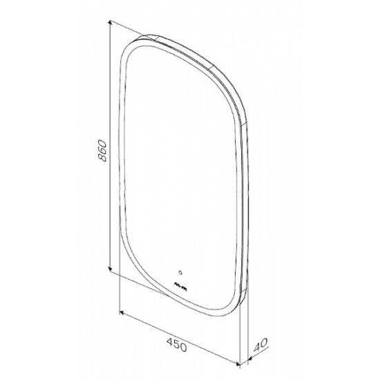 Купить AM.PM Зеркало 45/86 см. с контурной LED - подсветкой и ИК-сенсором в магазине 1stСантехника от производителя AM.PM