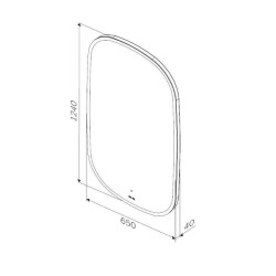 AM.PM Зеркало 65/124 см. с контурной LED-подсветкой и ИК-сенсором