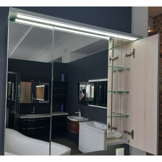 Купить Gemelli REFLEX зеркальный шкаф с подсветкой 105/80 см., 3 двери в магазине 1stСантехника от производителя Gemelli 