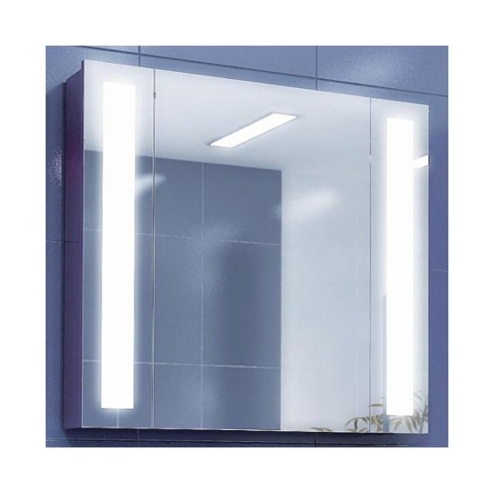 Купить Edelform Point Зеркальный шкаф с подсветкой 80 см., красный в магазине 1stСантехника от производителя Edelform