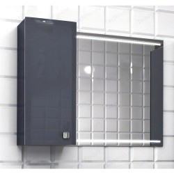 Edelform Нота Зеркало со шкафом и подсветкой 75, серый